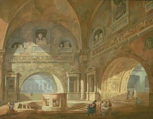 Interiør i et mausoleum, 1772